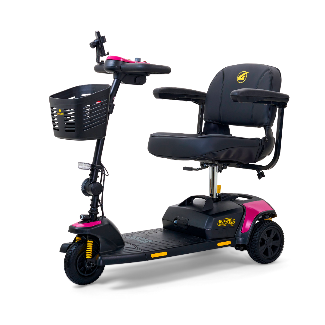 Golden Tech GB121B Buzzaround XLS-HD 3-Wheel Portable Scooter with Suspension - Senior.com Mobility Scooters